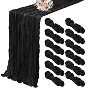 Table Runner Cheesecloth (20x120 Inch): Black