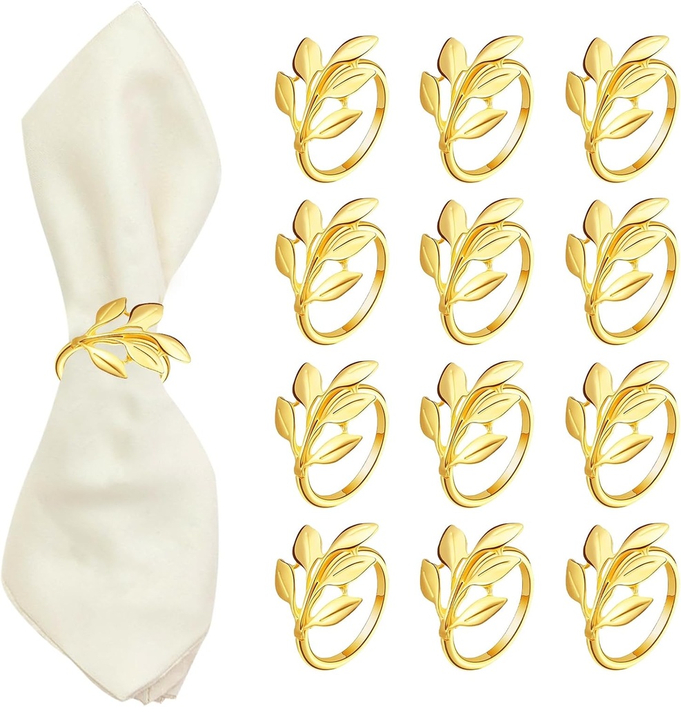 Napkin Rings - Gold Leaf
