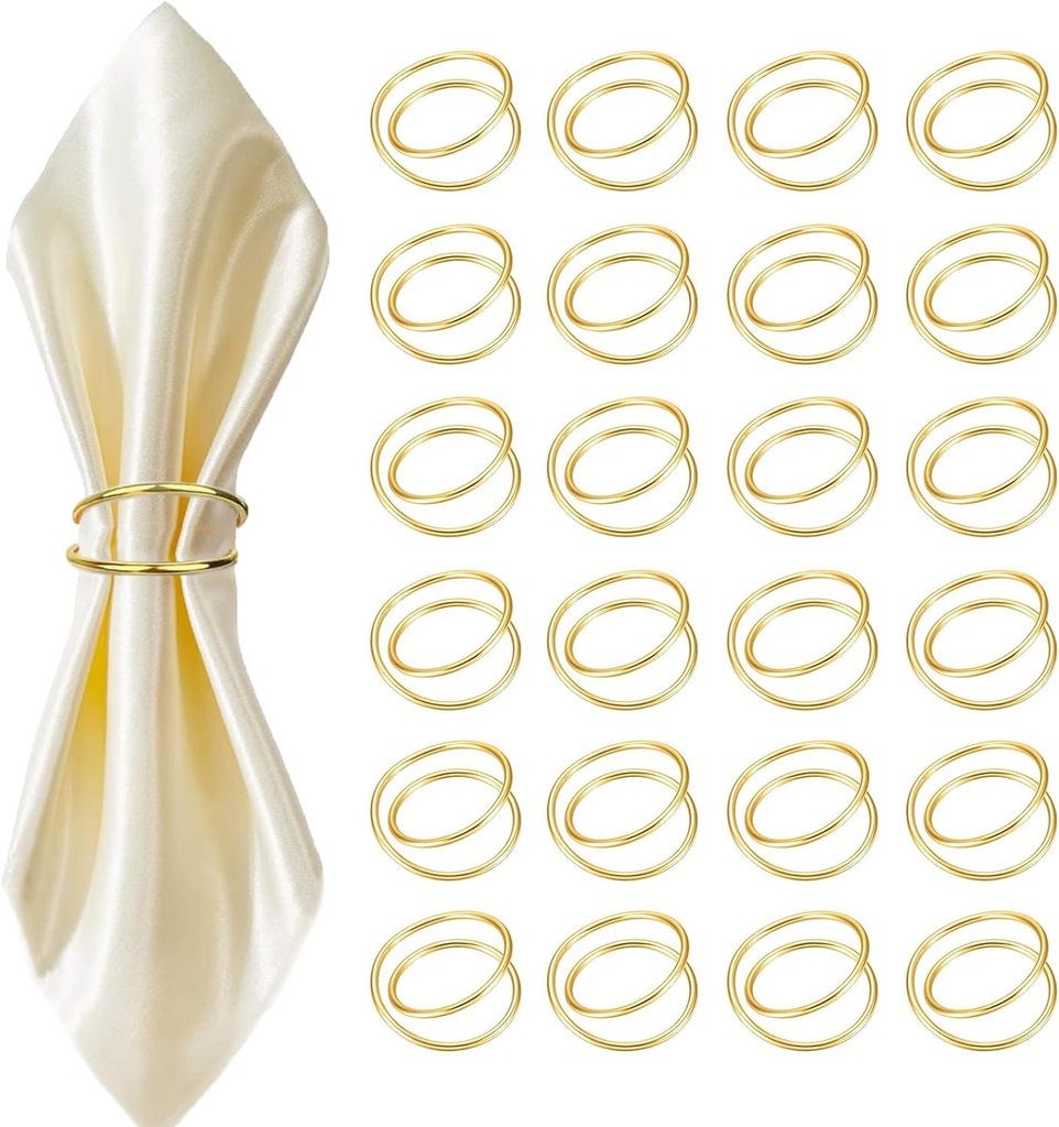 Napkin Rings - Gold Spiral