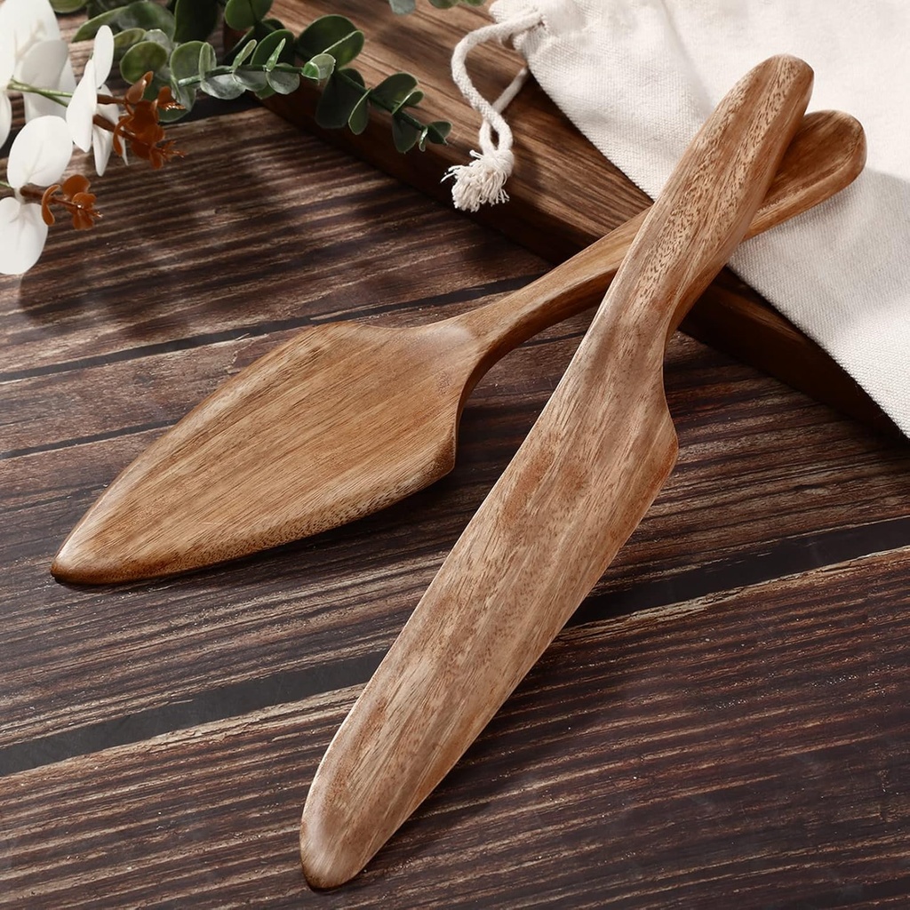 Cake Knife and Server Set - Wooden